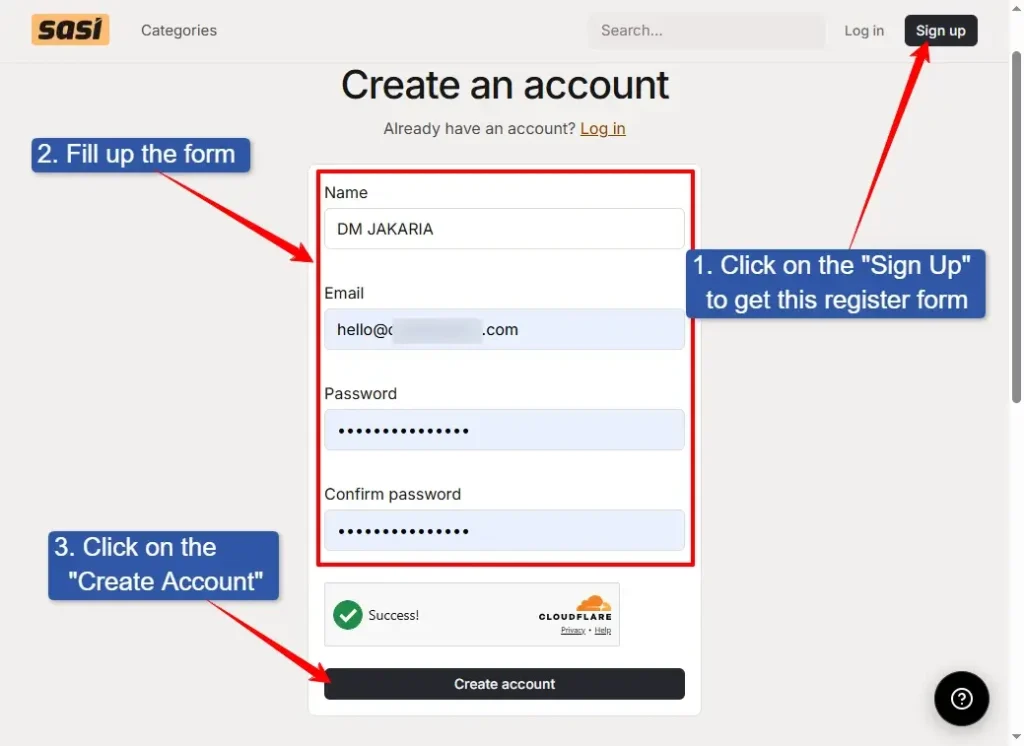 sign up on the sasi to setup the automation for monitoring the shopify app store kw tracking