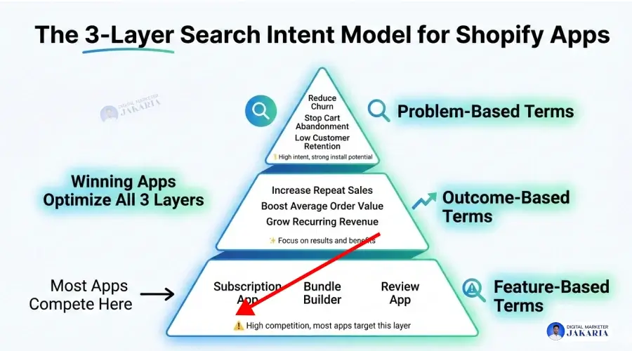 3 layer of search intent on the shopify app store based on merchants needs by dm jakaria