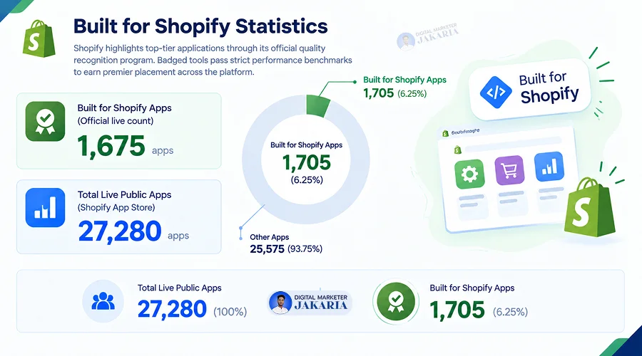 Shopify App Store Statistics, Insights, & AI Trends You Must Know 7 build for shopify app store statistics by dm jakaria